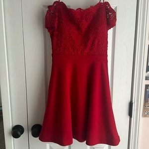 Red formal dress